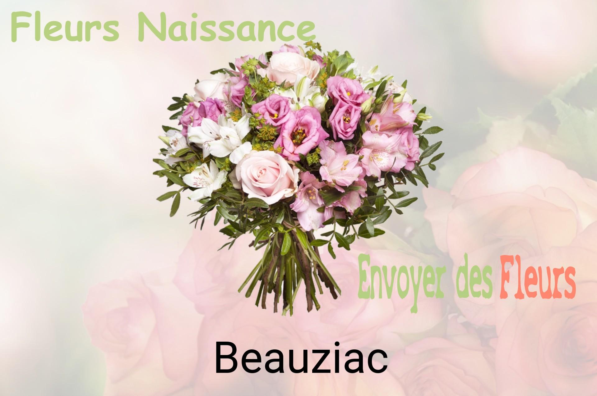 Bouquet de fleurs de naissance livré à Beauziac